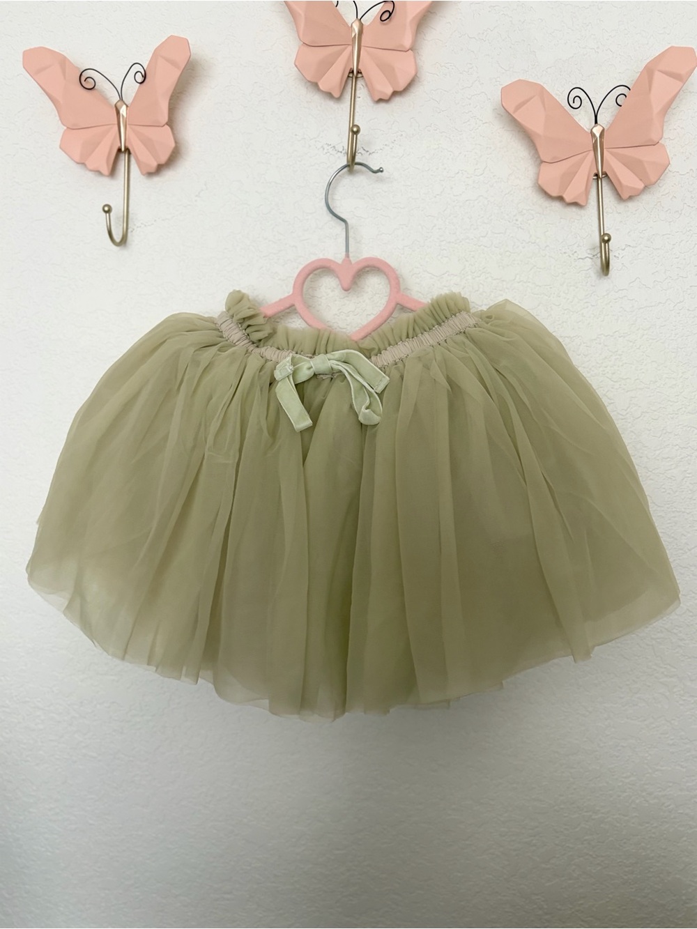 Jamie Kay Sage Green Tulle Skirt with Bow Detail